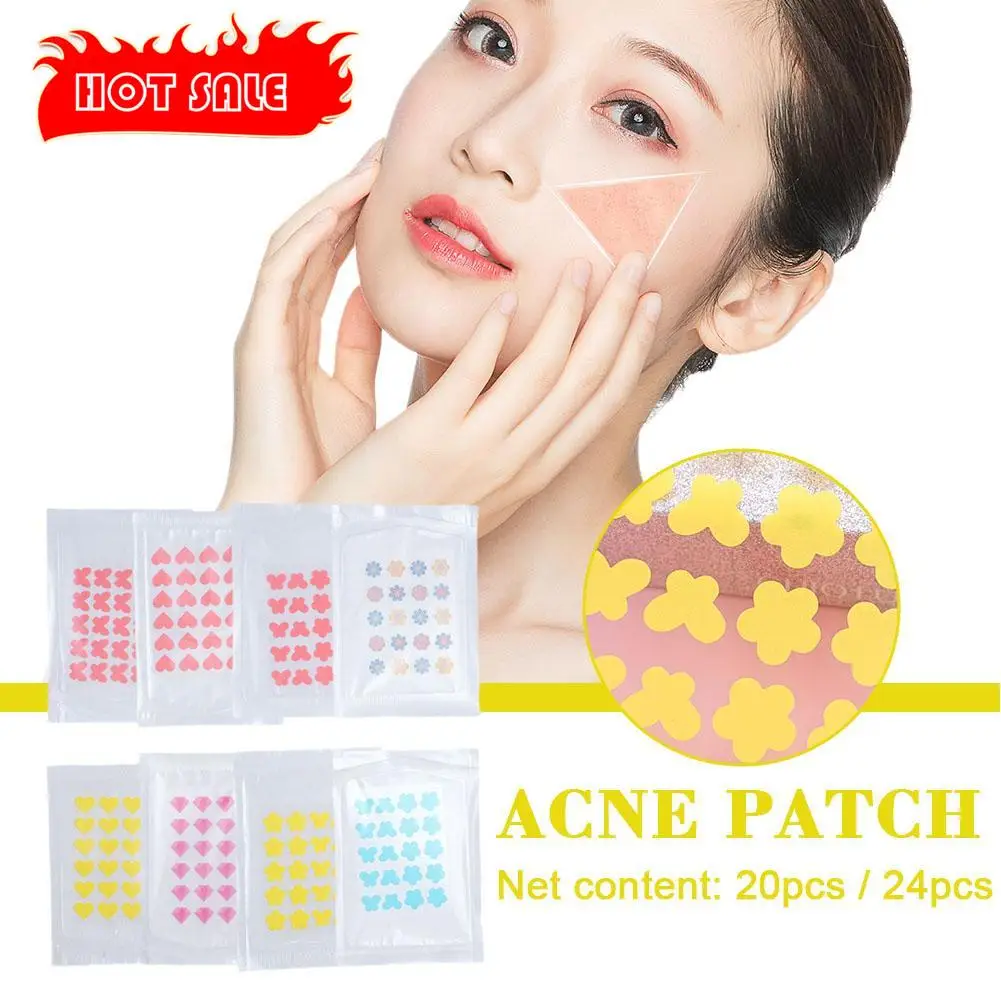 

2024 New Colorful Cute Star Heart Shaped Acne Treatment Sticker Invisible Acne Cover Removal Pimple Patch Skin Care