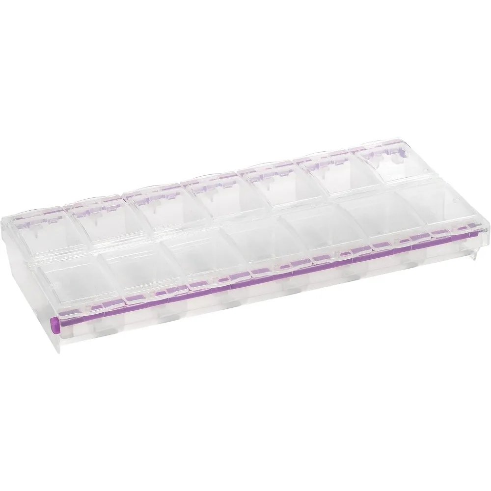

Bead organizer and plastic storage container, used for crafts, buttons, and pins