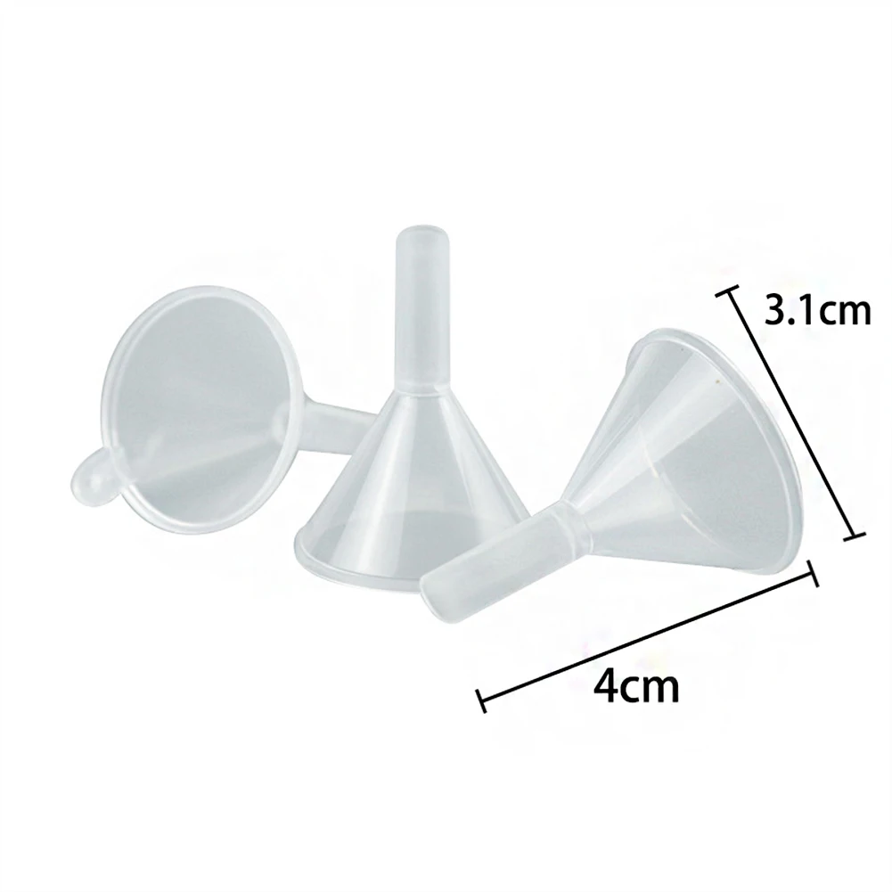 1Pcs Mini Plastic Transparent Small Funnels for Perfume Diffuser E juice Dropper Bottles Liquid Essential oil Lab Filling Tools