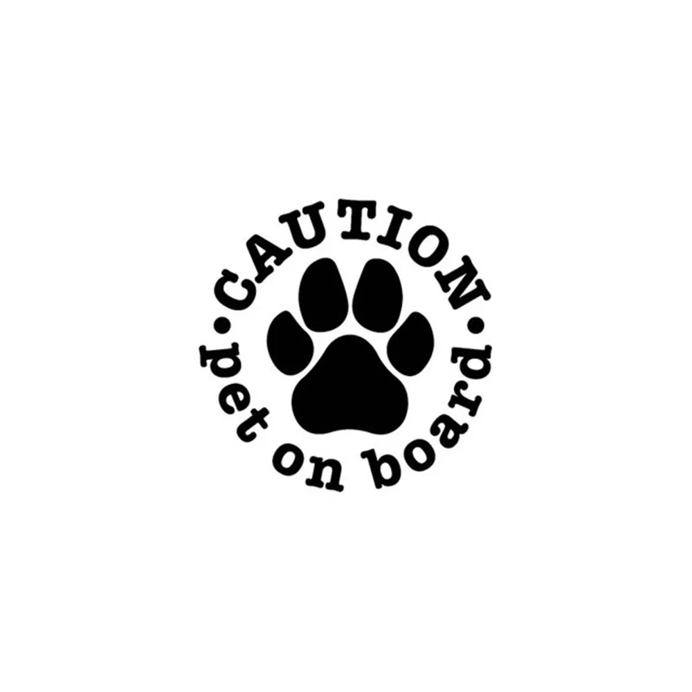 

CAUTION PET ON BOARD Животные Собака Виниловая наклейка на автомобиль Наклейка