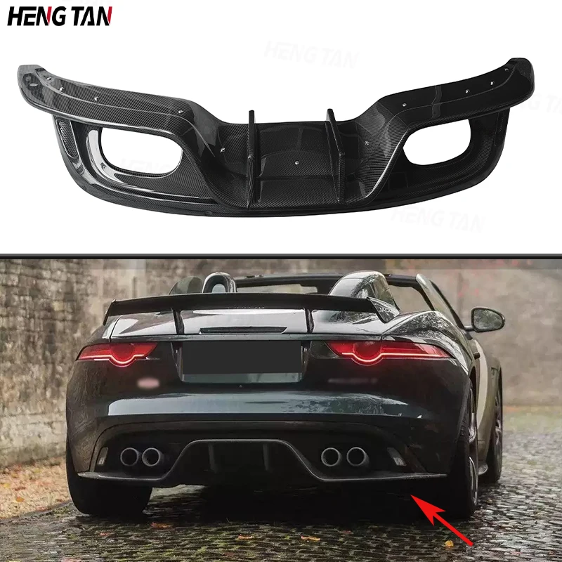 

Carbon Fiber Car Rear Bumper Lip Diffuser Spoiler Parts For Jaguar F-TYPE X152 2013+ Upgrade Body kit Car Accessories