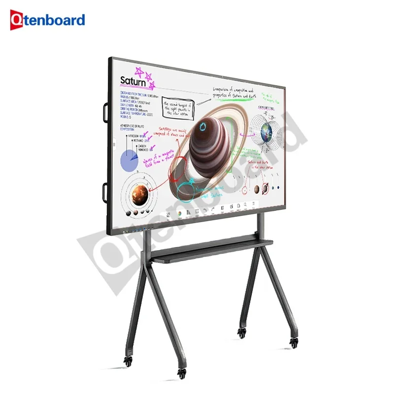 

Qtenboard 86 Inch UHD 4K 20 Touch Point Interactive Flat Panel Digital Display Smart Digital Interactive White Board