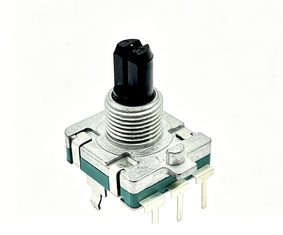 2 PCS LJV brand EC16 encoder with switch 24 positioning, 24 pulse shaft length 15MM
