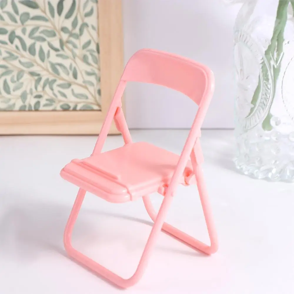 Creative Plastic Mobile Phone Holder Mini Chair Decorative Mini Chair Phone Stand ABS Foldable Mini Phone Holder Women