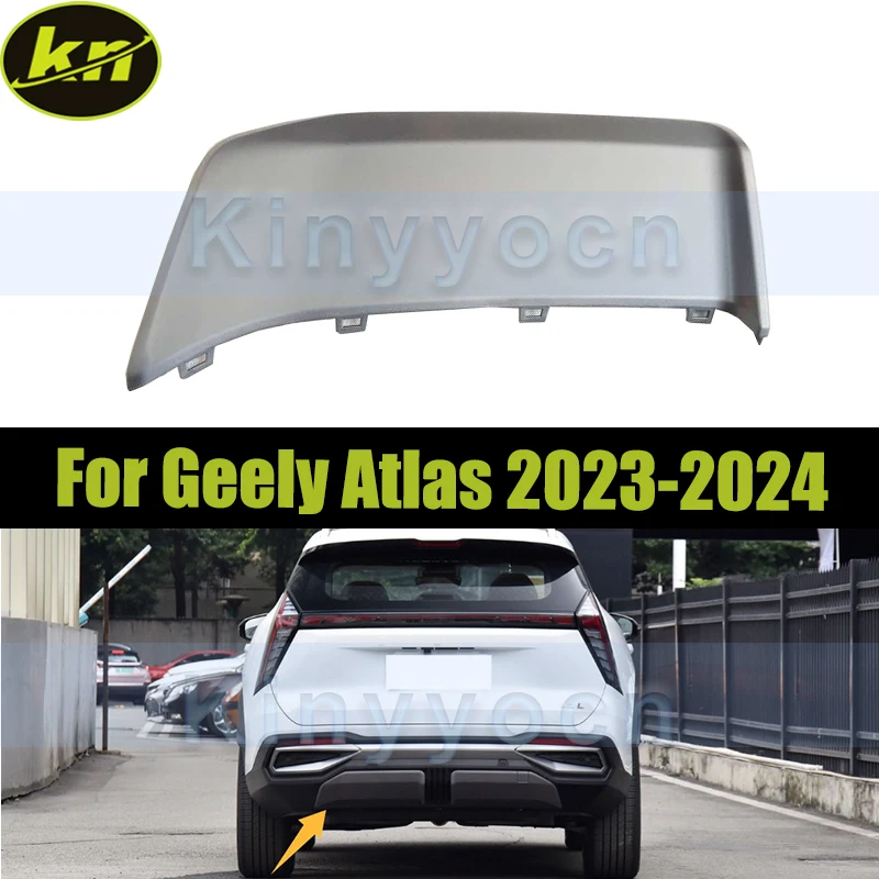 Sliver Rear Bumper Lower Baffle Trim For Geely Atlas 2023-2024 Rear Bar Lower Guard Plate Rear Bumper Trim Panel
