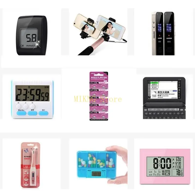 10pcs/sheet LR726アルカリボタンバッテリーのパック1.5Vコインセルバッテリー用計算機とデジタルカメラベストセール