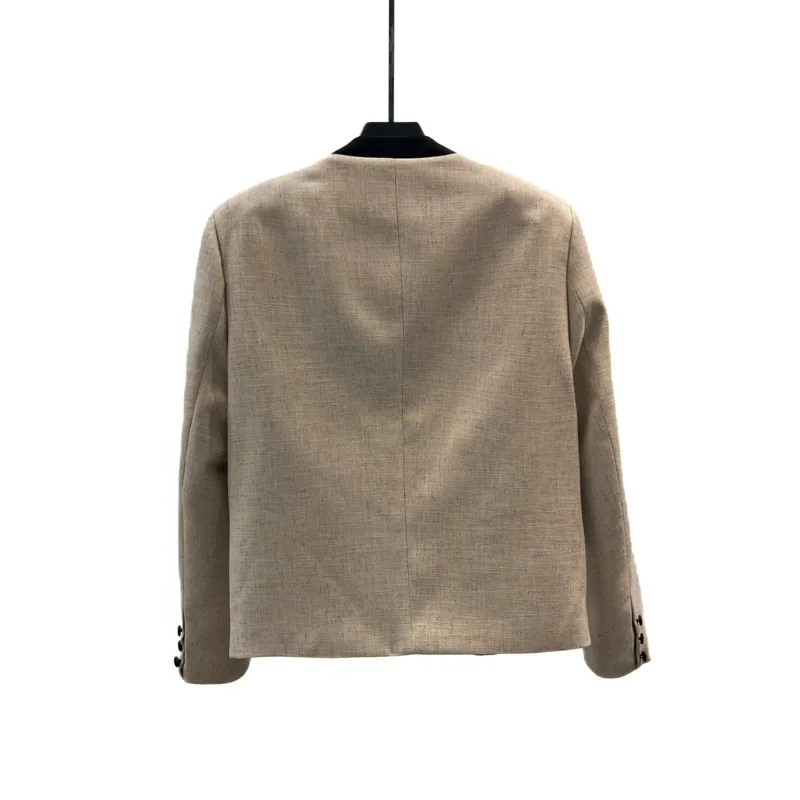 WVGA Spring Autumn New Men Retro Style Collarless Trendy Long Sleeve Jacket Niche Chic Casual Light Luxury O-Neck Top Ins W26726