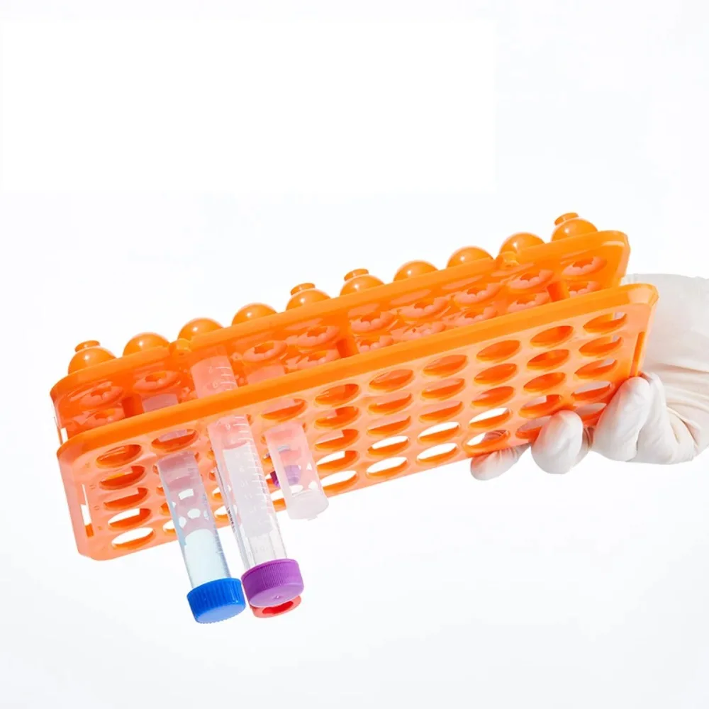 18mm Holes Test Tube Rack 50-Slot Sampling Tube Storage Centrifuge Tube Rack Stand Bracket Plastic Sampling Tube Rack