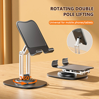 Universal Cell Phone Stand,Rotatable Tablet Phone Holder for Desk, Foldable Telescopic Stand,For iPad iPhone Huawei Smartphone