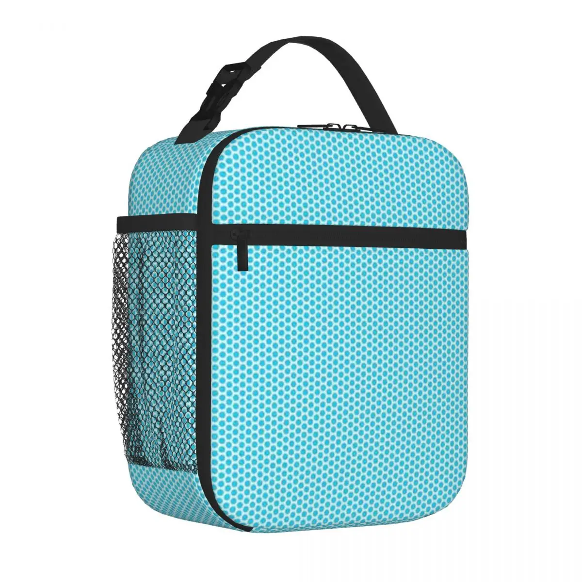 Bestselling Light Blue Polka Dot Design Geometric Thermal Lunch Bag Baby Feeding Adult Lunch Bag