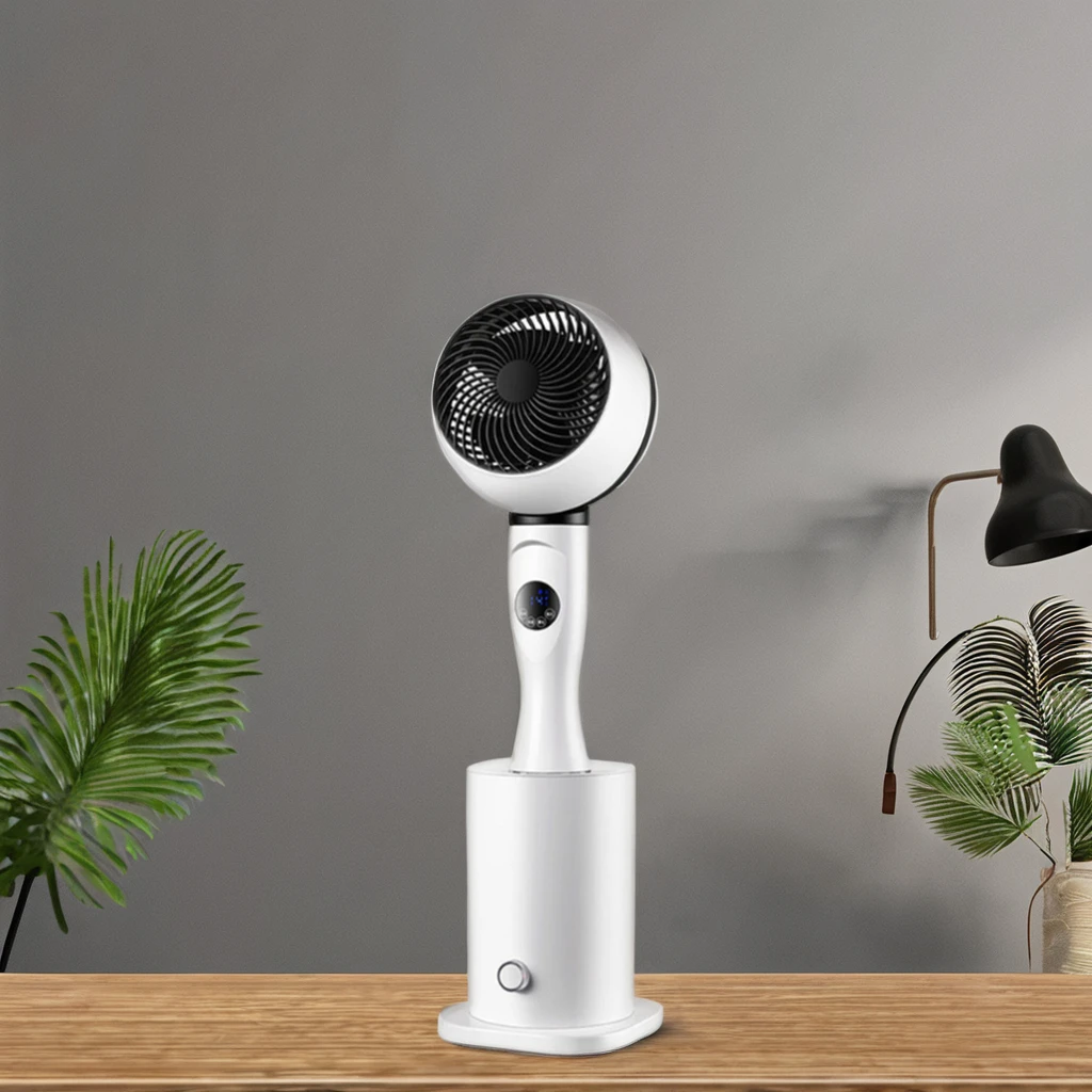 Ventilador enfriador de aire y agua eléctrico con temporizador de Control RC, Material ABS de 50W, ventilador de mesa de humidificación de 120 grados, eficiente