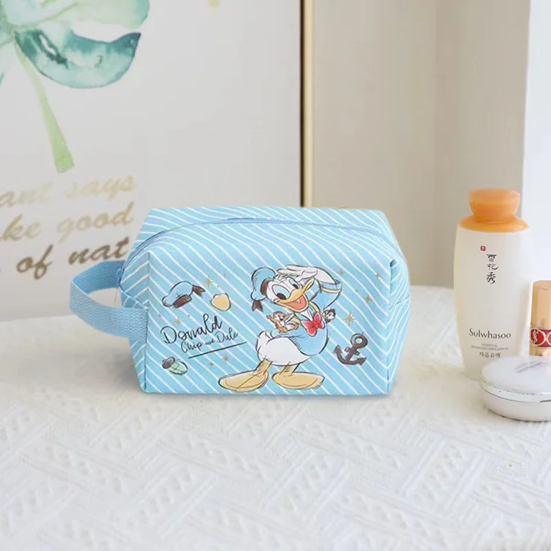 Cartoon Disney Stitch Makeup Bag Large Capacity Cosmetic Bags & Cases for Girls Student Travel Multifunctional Storage Bag