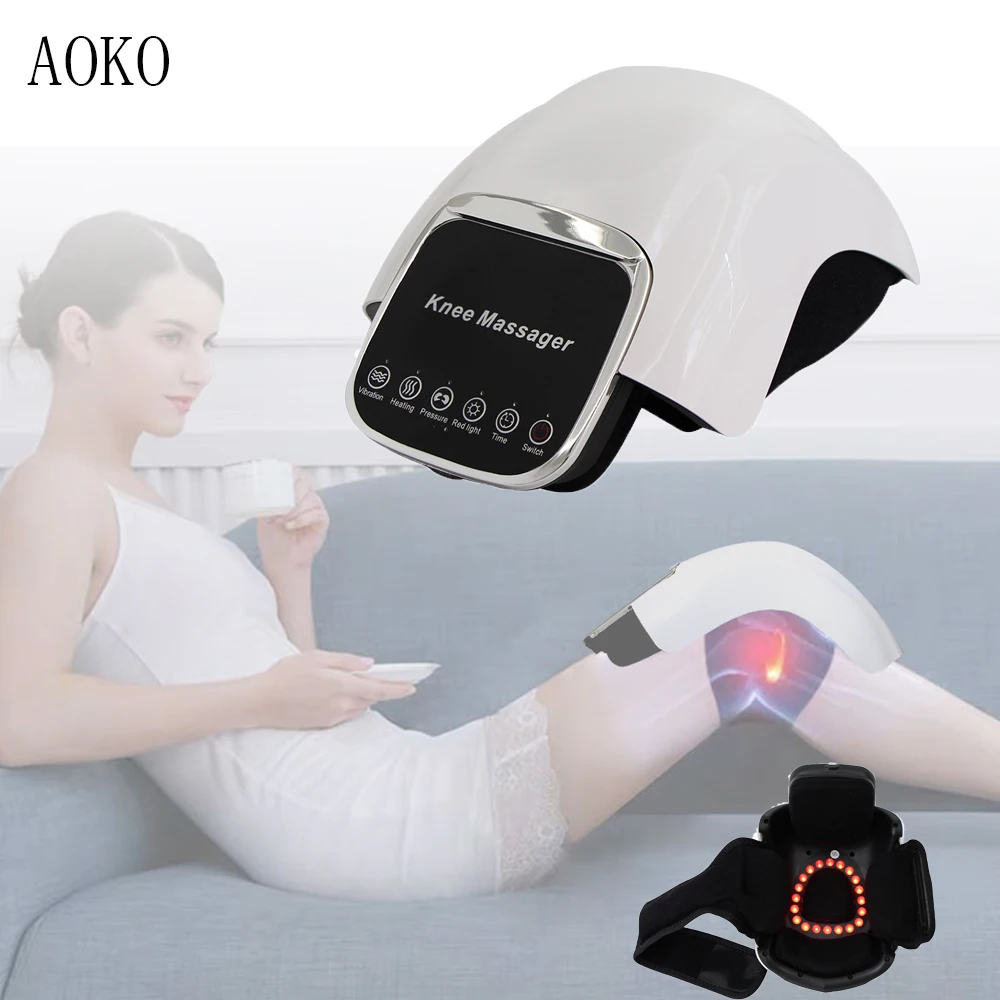 

AOKO Electric Air Knee Massager Vibration Heating Physiotherapy Knee Elbow Joint Massager Relieve Rheumatic Arthritis Health