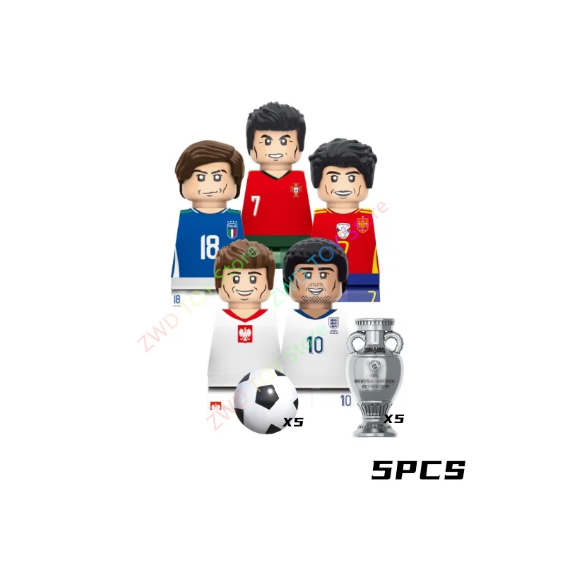 Sport Star Figure Serie Pallavolo Rugby Hockey su ghiaccio Calcio Basket Star Building Block Set Assemblare Mattoni Giocattolo Regali