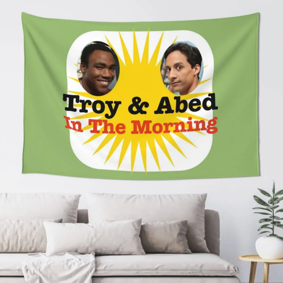 

Troy and Abed in the Morning Tapestry Decor For Bedroom Room Decoration Aesthetic Cute Room Things Tapestry