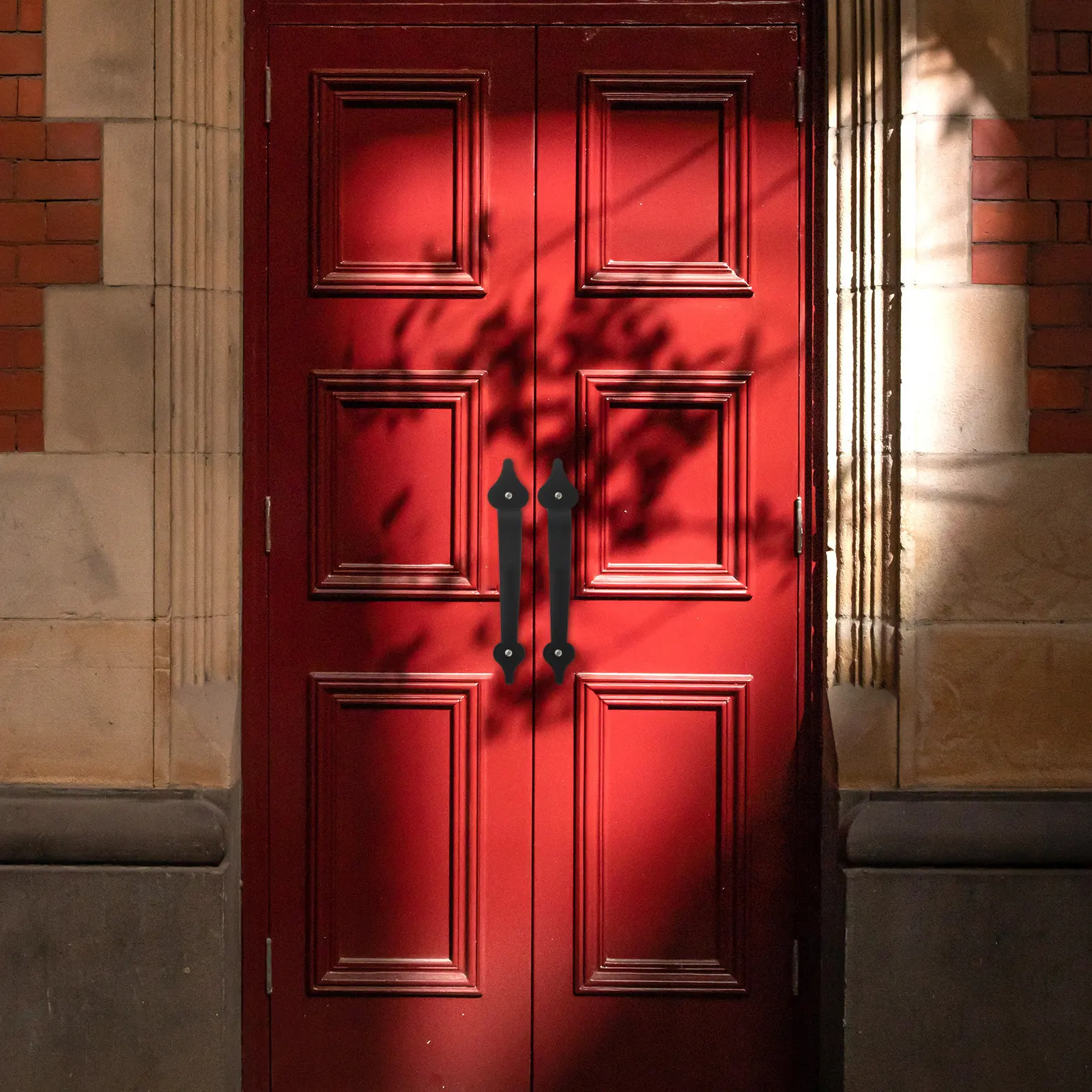 

Комплект из 1-го комплекта железных дверных ручек из углеродистой стали: прочные, долговечные, легко устанавливаемые, для дверей амбаров, складов, гаражей, зернохранилищ