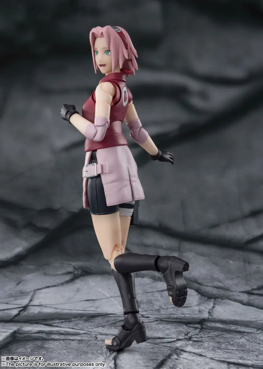 In Stock Original Anime Figure Bandai S.H.Figuarts SAKURA HARUNO S.H.Figuarts SASUKE UCHIHA Action Figurine Shippuden Toys Doll