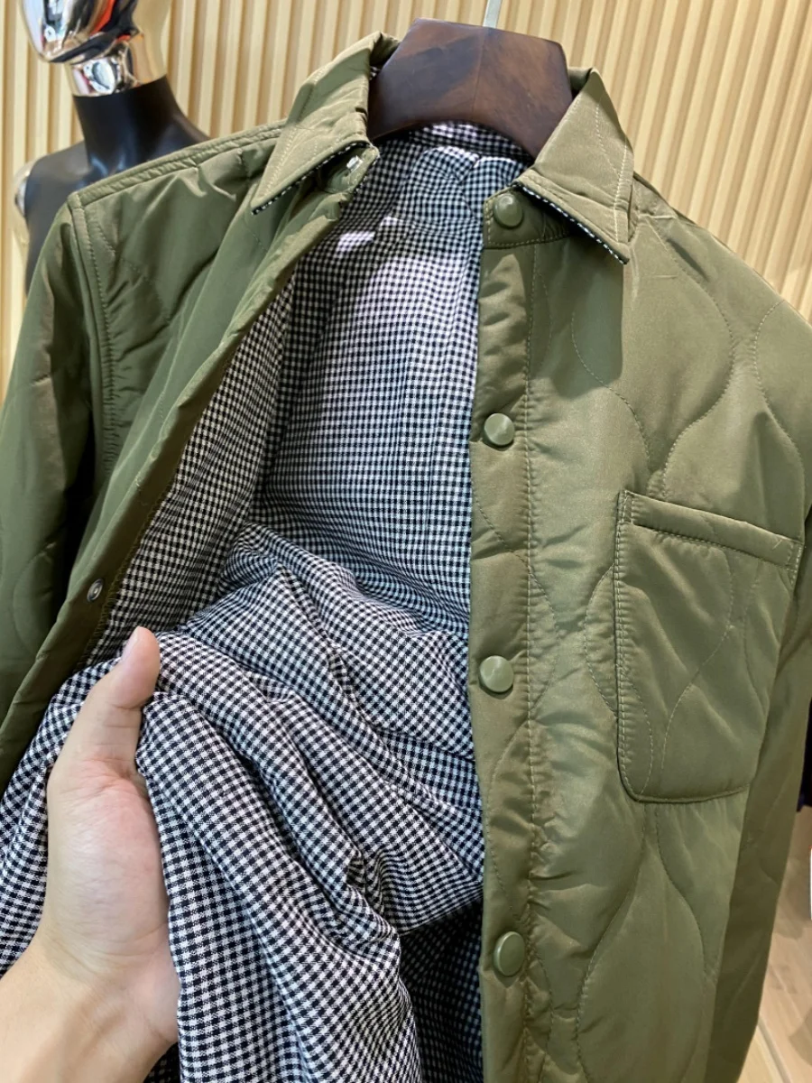 Thiened Хлопковый Джет Мужской Повседневный Ретро Воротник Тепло Шитье Crt Осень Зима Новая Версия Stójka Youth Faion