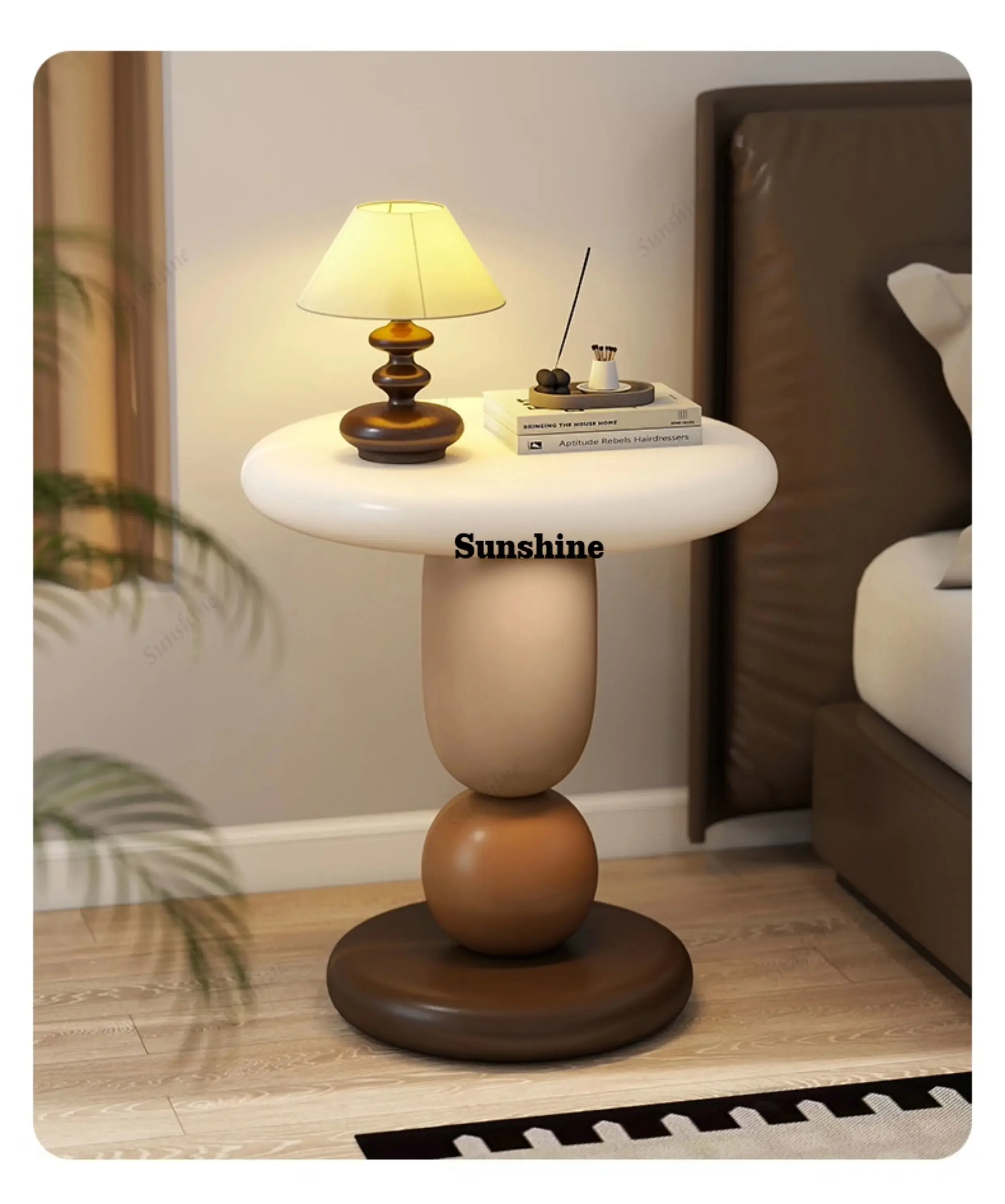 

Компактный винтажный журнальный столик с креативным хранением, современный скандинавский приставной столик, эстетичный элегантный стол для гостиной, мебель FT