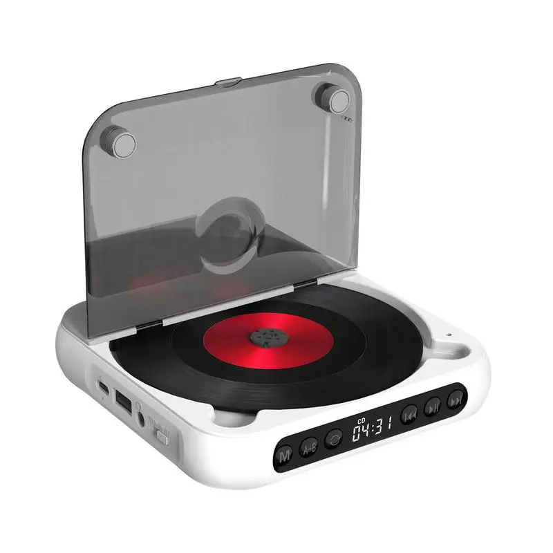 

Portable CDPlayer Blutooth Speaker Stereo HiFi Music Discs Player CDWalkman Control FM Radio Car CDPlayer USB AUX Playback