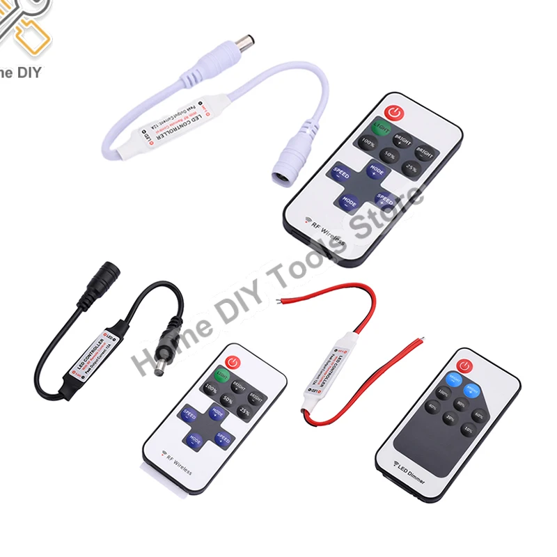 Single Color Dimmer 9/11 Keys LED Strip Controller Mini Dimmer RF Remote DC 5V 12V 24V Controller For LED 5050 2835