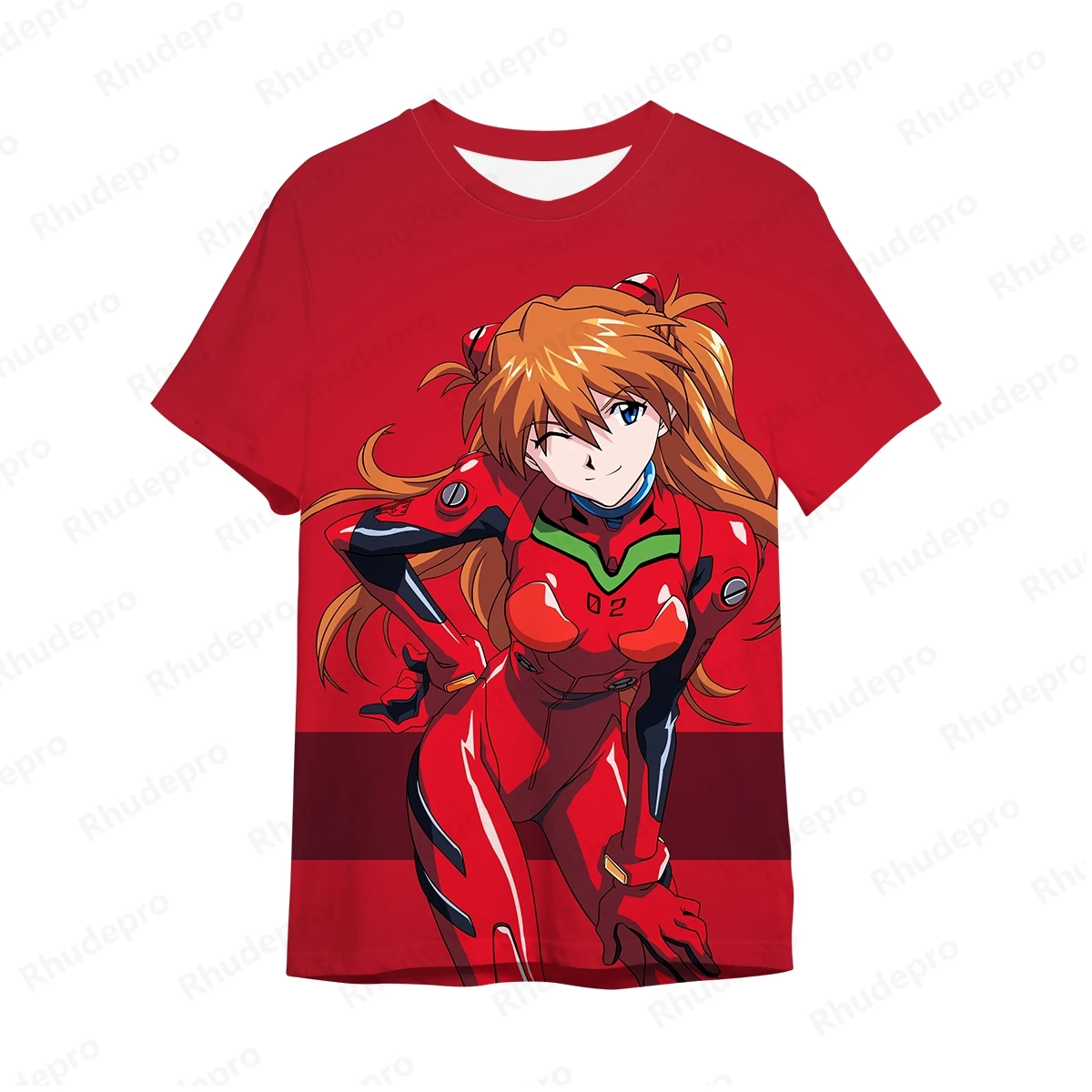 Camiseta masculina Neon Genesis Evangelion, roupa de manga curta, streetwear extragrande, Tops da moda Y2K, Y2K, 100 a 5XL, Novo, 2024