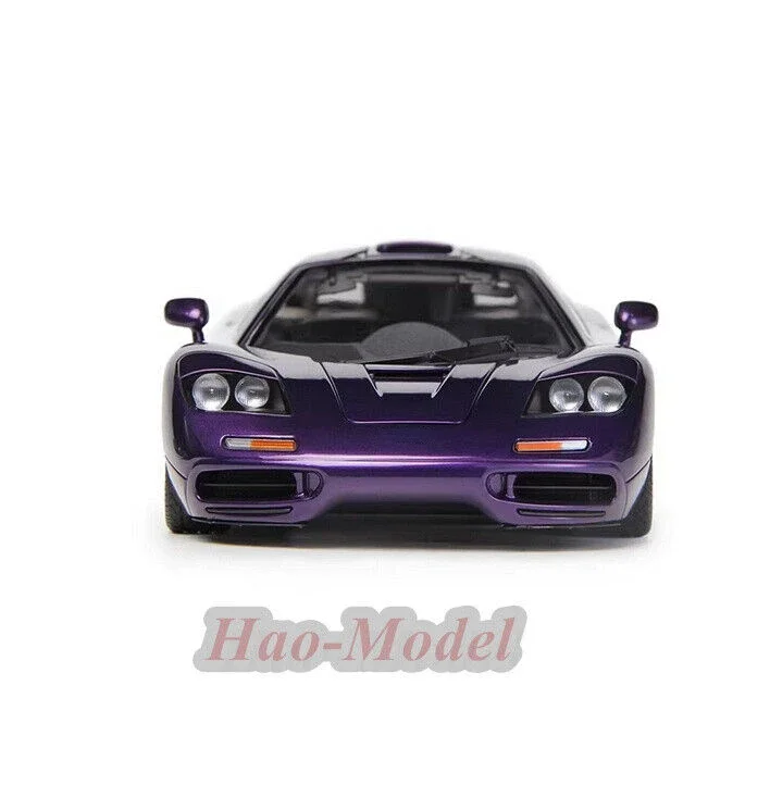 LCD 1:18 For McLarenF1 XP5 Supercar Alloy Diecast Car Model Simulation Toys Boys Birthday Gifts Hobby Display Ornaments Purple