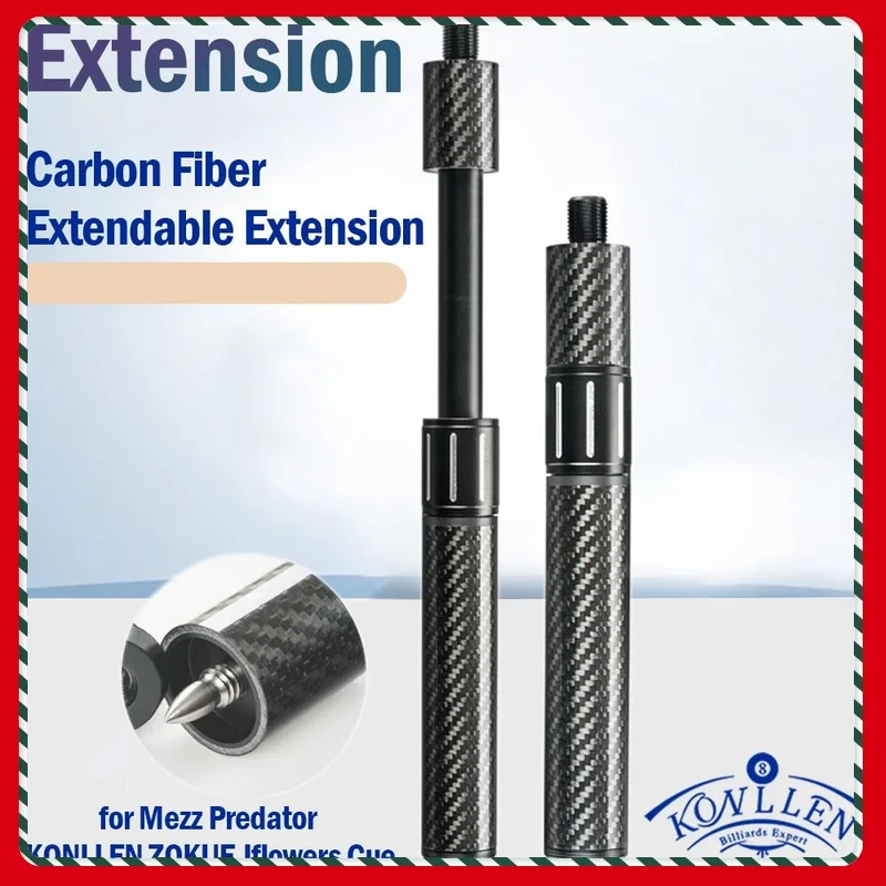 Billiards Extension Bumper Carbon Fiber Extendable Extension Billiard Accessories for Mezz Predator KONLLEN ZOKUE Jflowers Cue