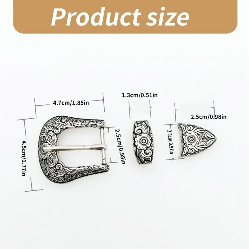 R1WE مشبك حزام للرجال خمر نمط محفور حزام خصر مشبك للسراويل العرقية كاوبوي حزام مشبك حزام الملحقات