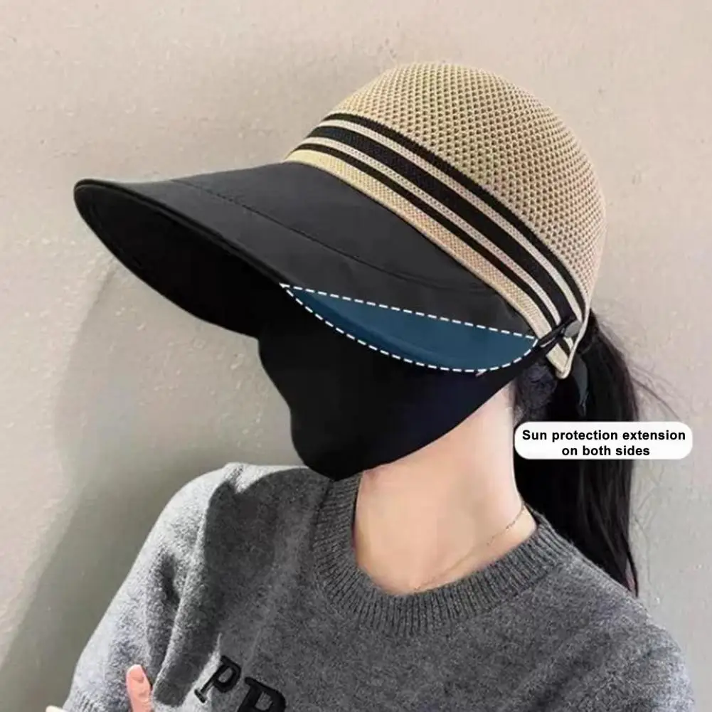 للنساء في الهواء الطلق قبعة بيسبول قابل للتعديل جوفاء تنفس واسعة حافة قبعة صيفية كبيرة حافة ظلة UV ProtectionCap