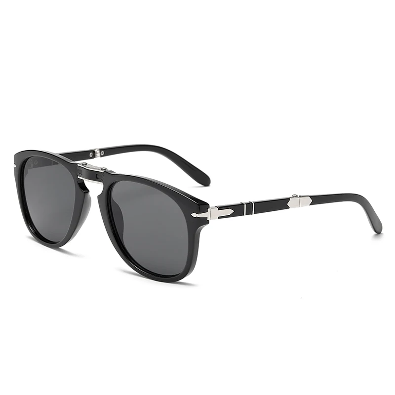 Popular Luxury Designer Folding Pilot Fashion Retro Extra-large Frame Women's Sunglasses UV400 High Quality image 3