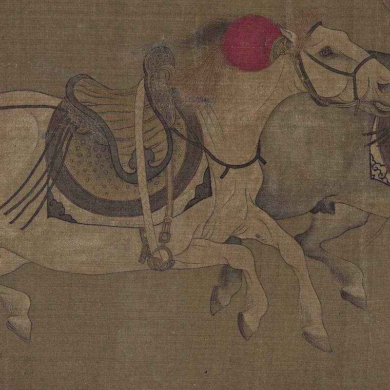 Li Zanhua (899-936) จักรพรรดิโบราณ (King of the Eastern Danes) เดินทาง scroll ภาพวาดที่มีชื่อเสียง 1:1 พิพิธภัณฑ์ต้นฉบับขนาดใหญ่ repr