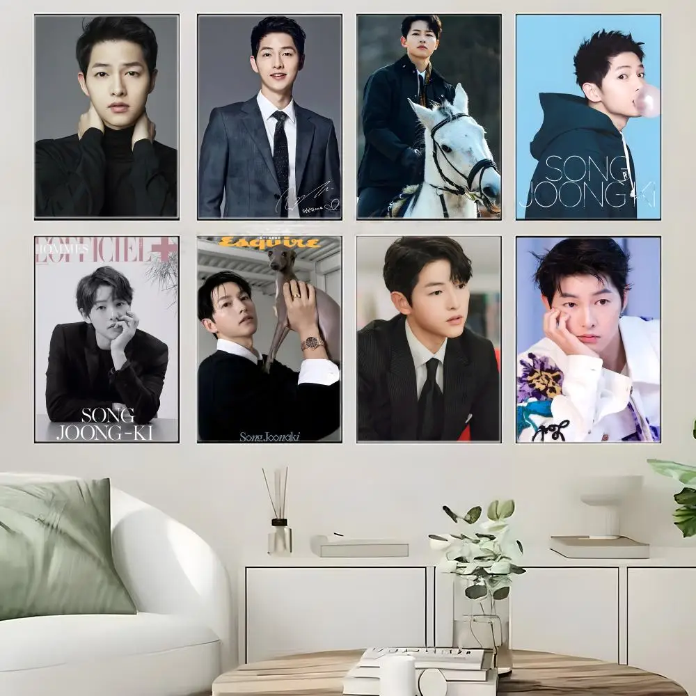 Drama Movie Actor S-Song Joong ki Poster  Self-adhesive Art Waterproof Paper Sticker Coffee House Bar Room Wall Decor