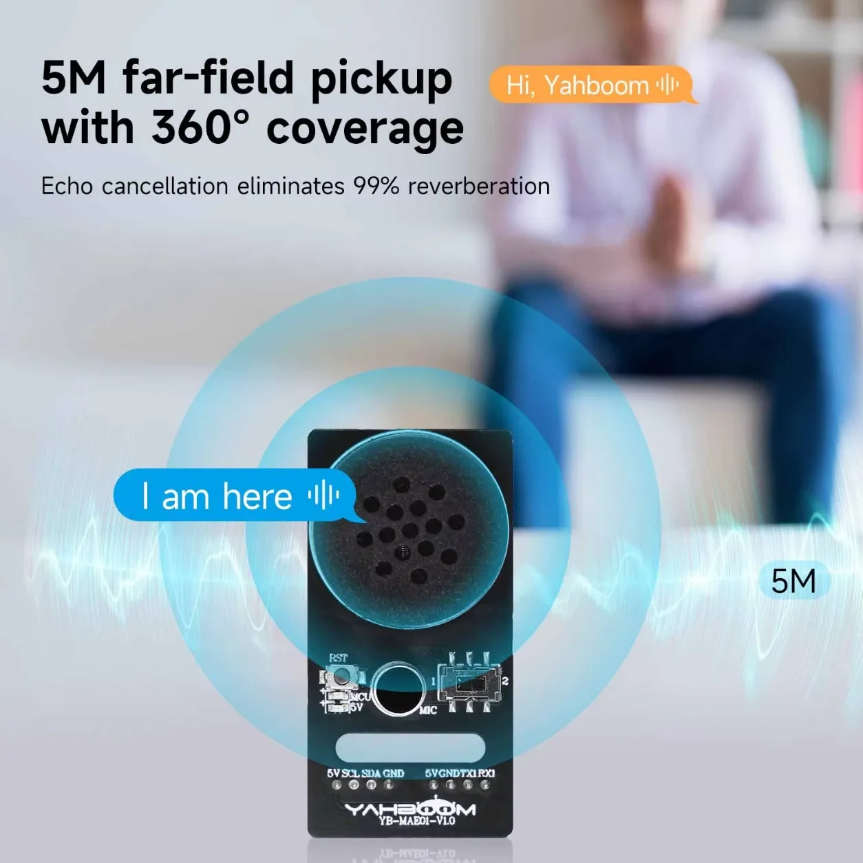 Yahboom AI Voice Interaction Module High-precision Recognition Broadcasts Intelligent Programmable Sound Sensor for Robot Toys