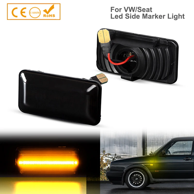 

OEM 1H0949101A, 1H0949117 For Seat Cordoba Ibiza VW Golf III Vento Car Led Dynamic Side Marker Light Turn Signal Lamps Canbus 2x