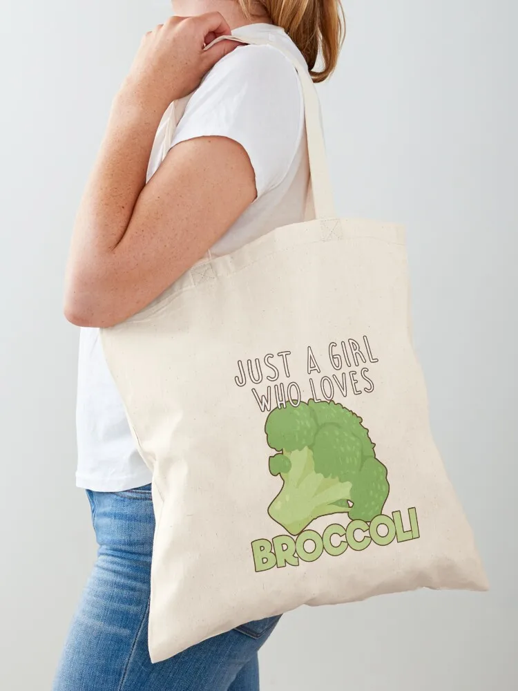 

Just A Girl Who Loves Broccoli. Tote Bag tote bag men's Women's shopping bag Canvas bags luxury women