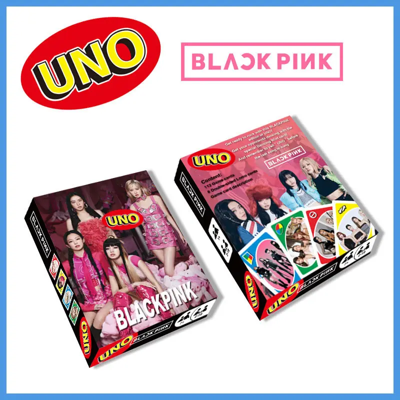 112 cards/box UNO playing cards Mattel board game pink ink game cards toilet letters classic playing cards family night game