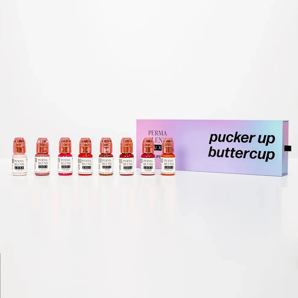 Perma Blend Pucker up Buttercup Lip Set Professional Tattoo Ink Permanent Makeup Pigment for Lip Liner And PMU Mixing
