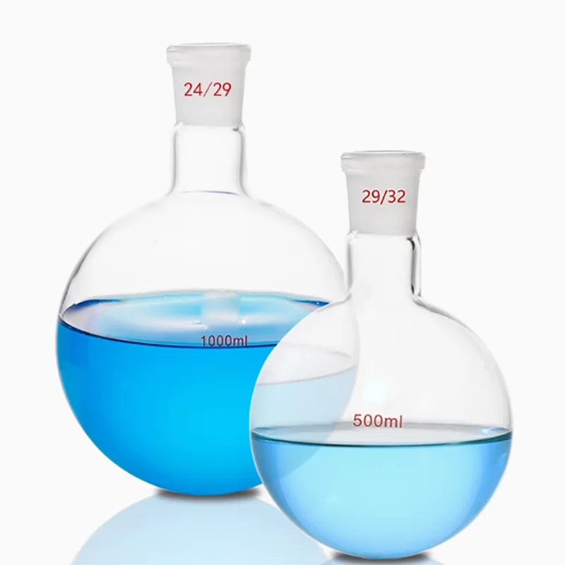 Single-neck glass flask, round bottom distillation flask, reaction flask, high temperature resistance 50/100/150/250/500/1000ml