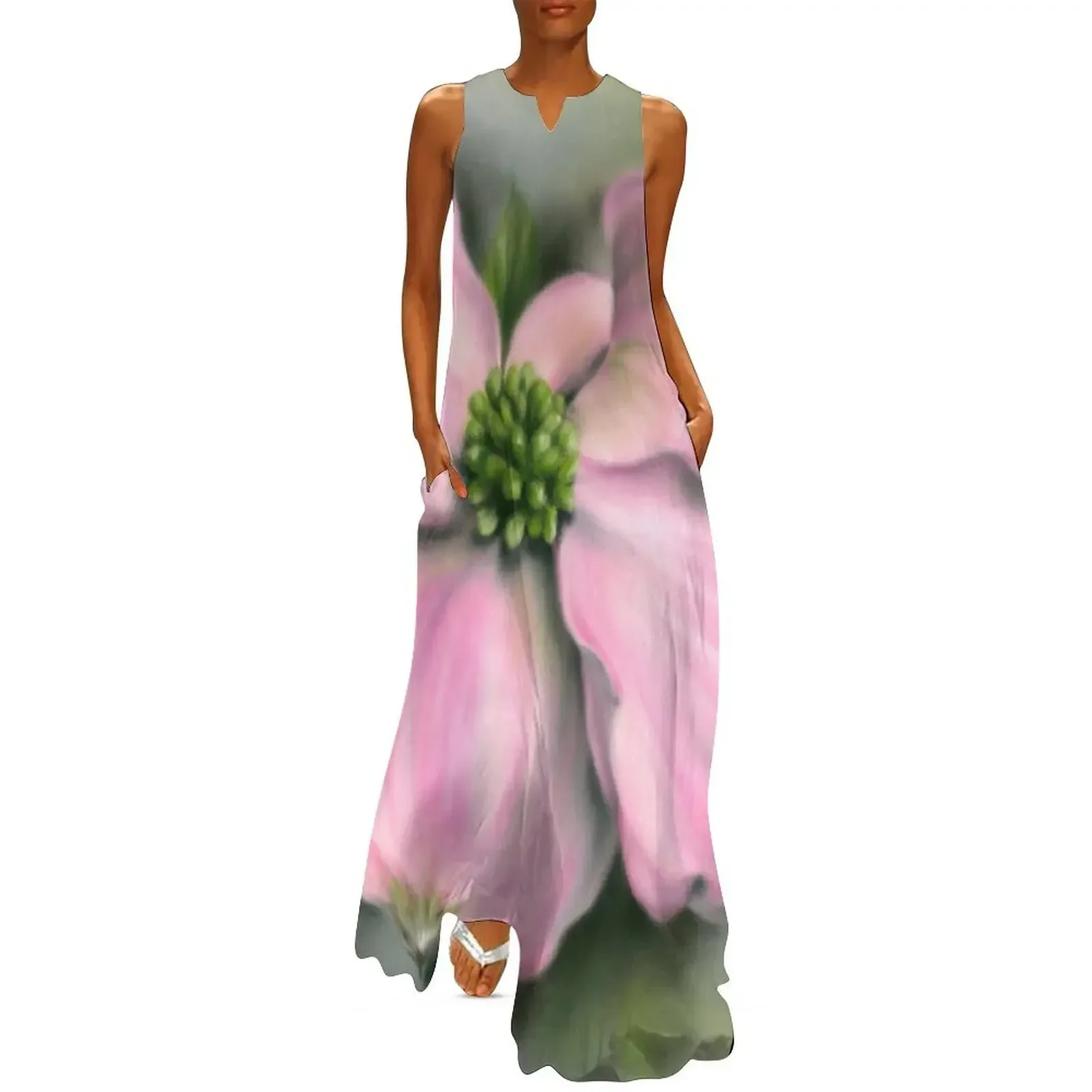 

Pink Dogwood in Spring Long Dress women clothes women's summer dresses 2025 Women long dress Women dresses summer Dress