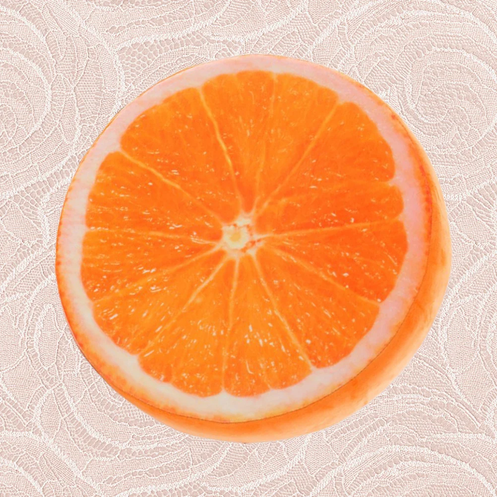 

Orange Fruit Seat Cushion Round Chair Pad Easy to Room Bedroom Kids Playroom Practical Lovely Cushion