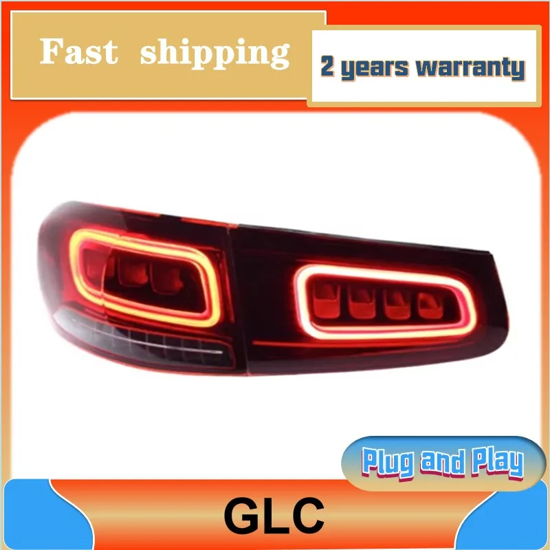 تصفيف السيارة لبنز GLC الذيل ضوء 2016-2019 GLC300 الخلفية الذيل ضوء بنز GLC260L الخلفية DRL الضباب الفرامل عكس بدوره إشارة #6