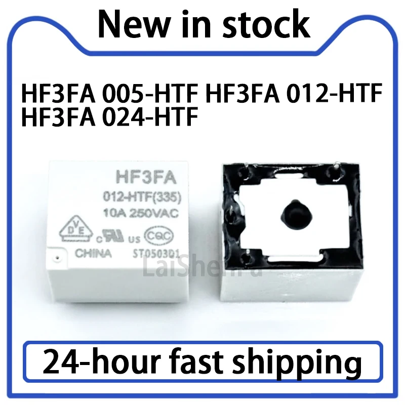5PCS HF3FA 005-HTF 012-HTF 024-HTF Relay 4-pin 10A Stock