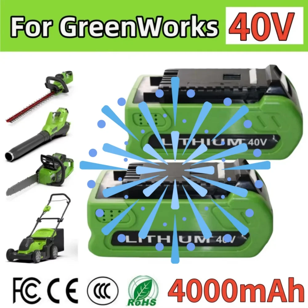 Batería Recargable De Iones De Litio De 40V Y 2000Mah Para Greenworks 29462 29472 29282 G-Max Gmax, Para Cortacésped Y Herramientas Eléctricas. — -43%, 44.11€ Coupon, from 58.48€ – 43% descuento – €58.48