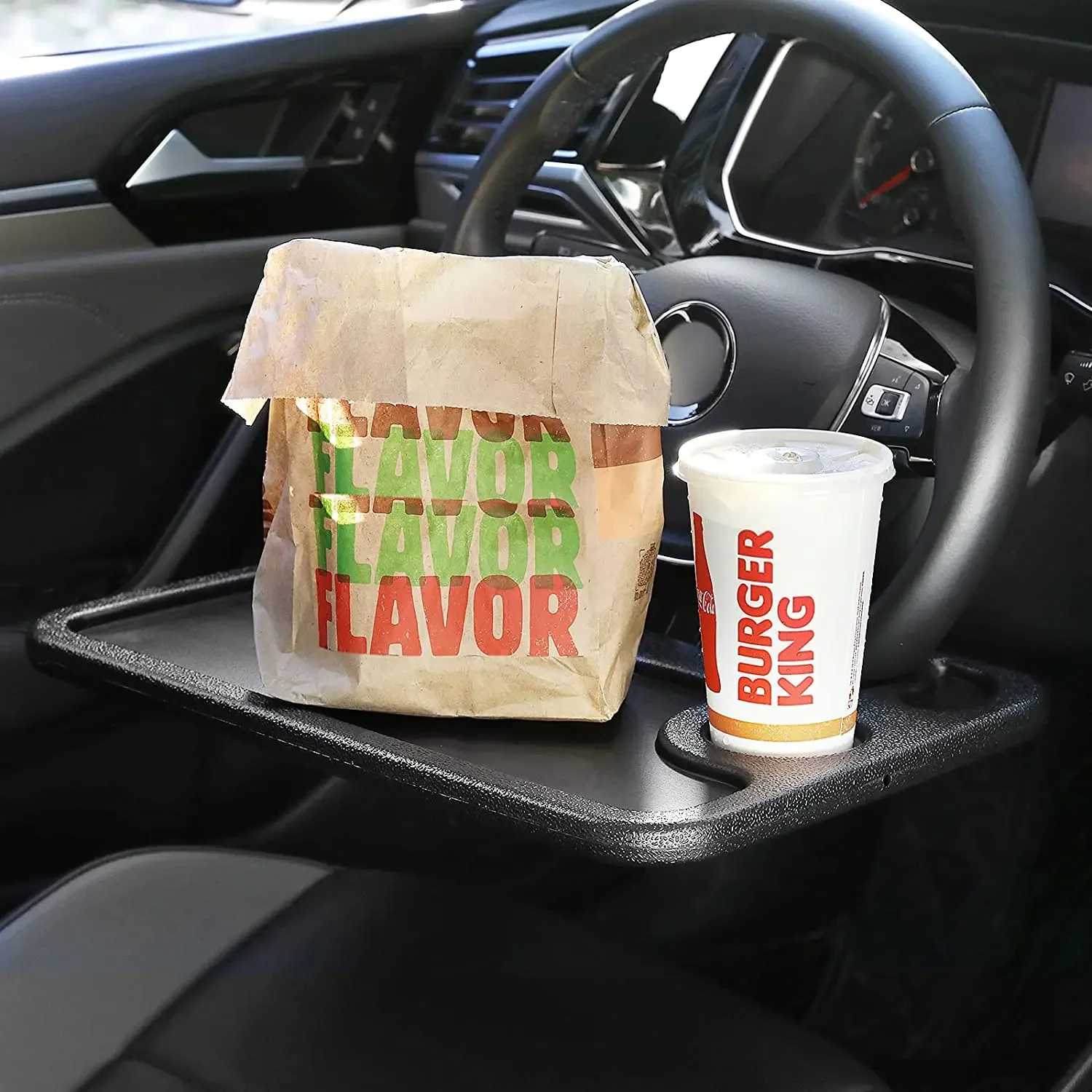 Picture 5: Car Steering Wheel Dining Table Auto Multi-functional Dinner Plate Drink Holder Writing Desk Multi-functional Cars Storage Rack