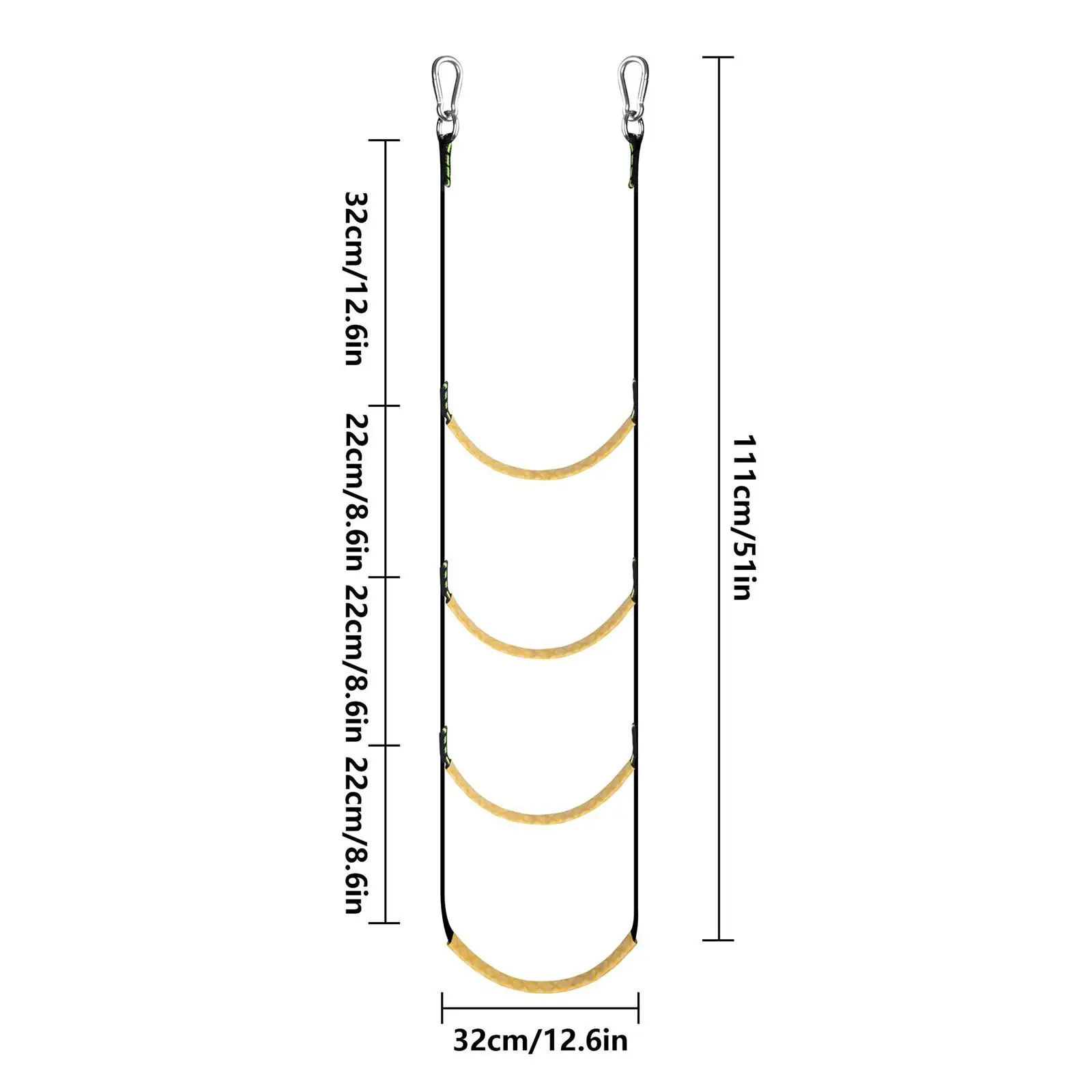 Échelle portable à quatre cordes pour bateau, extension d'échelle de UL, échelle pliante de bateau d'assistance, échelle de natation pour voilier, kayak, canoë