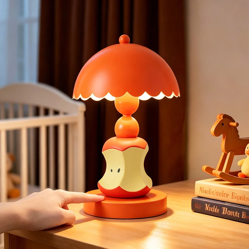 Adorable Apple Core Table Lamp Creative Gift Night Light For Bedroom Study Desktop Warm Cozy Atmosphere Decoration Layout