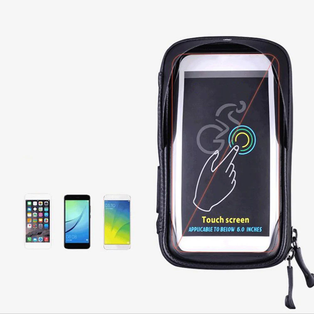 

Bike Handlebar Phone Bag 6 Inch Tpu High Sensitivity Waterproof Bike Frame Pack for Phones Below 6 Inches