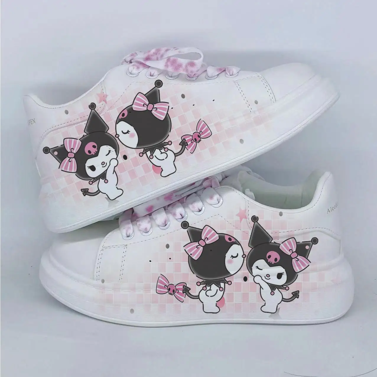 Kawaii Kuromi Board Shoes Women Sanrio Tennis Shoes New Kids Cute Cinnamorol Casual Sneakers Kuromi basket Shoes Size 35-40