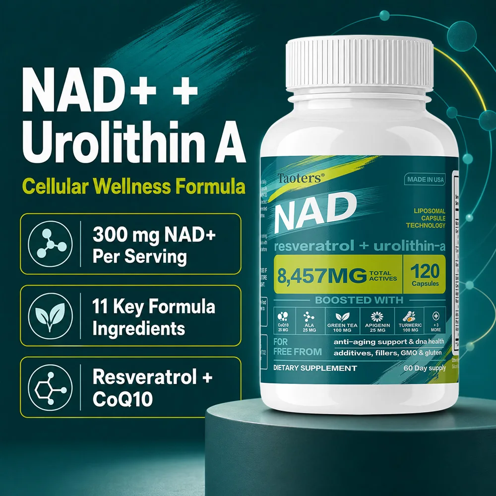 NAD + Resveratrol Supplements-Anti-aging and Cellular Health, Strengthens The Immune System Metabolism Management